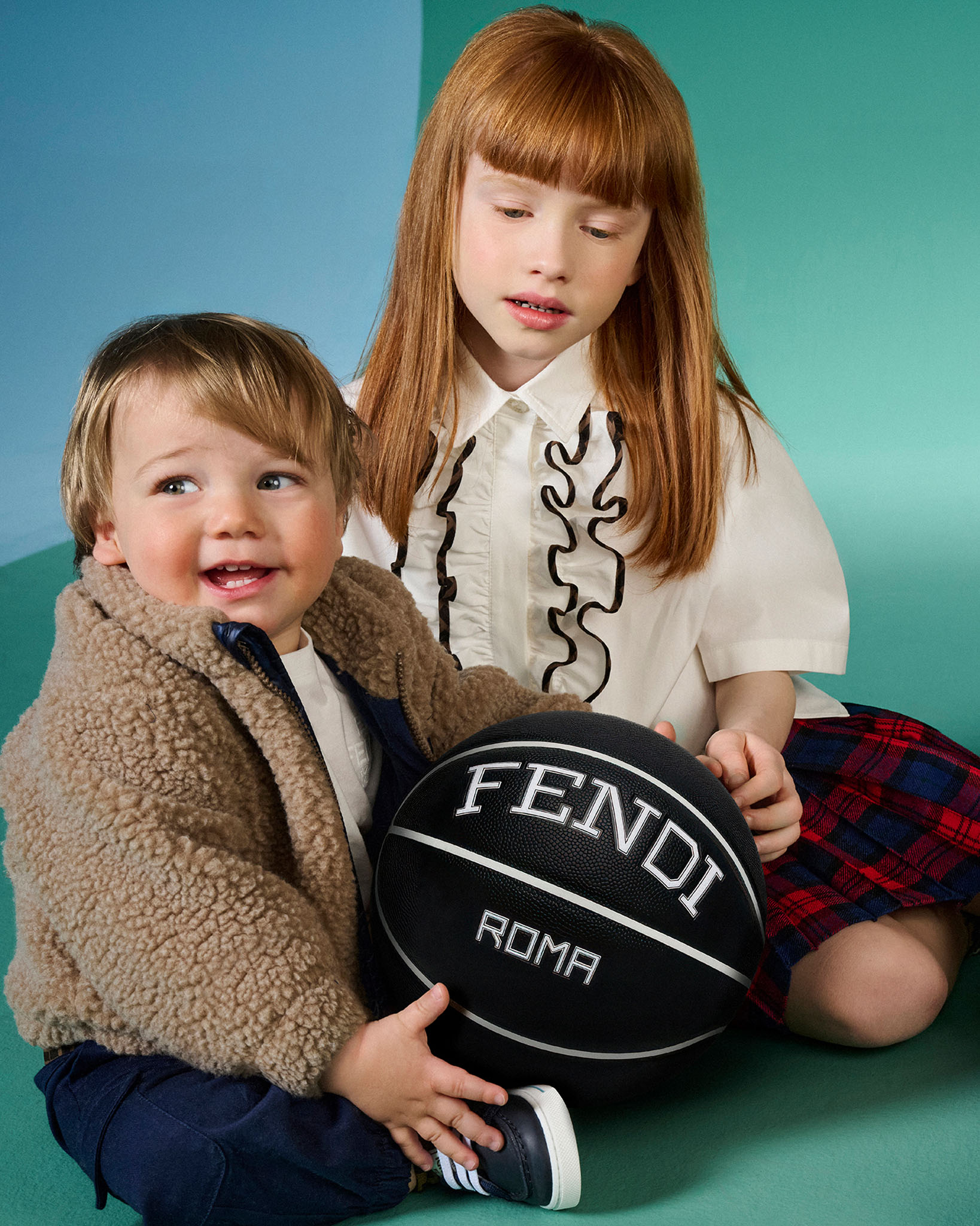 FENDIキッズ　ネクタイ ネクタイ シルク ブルー | Fendi