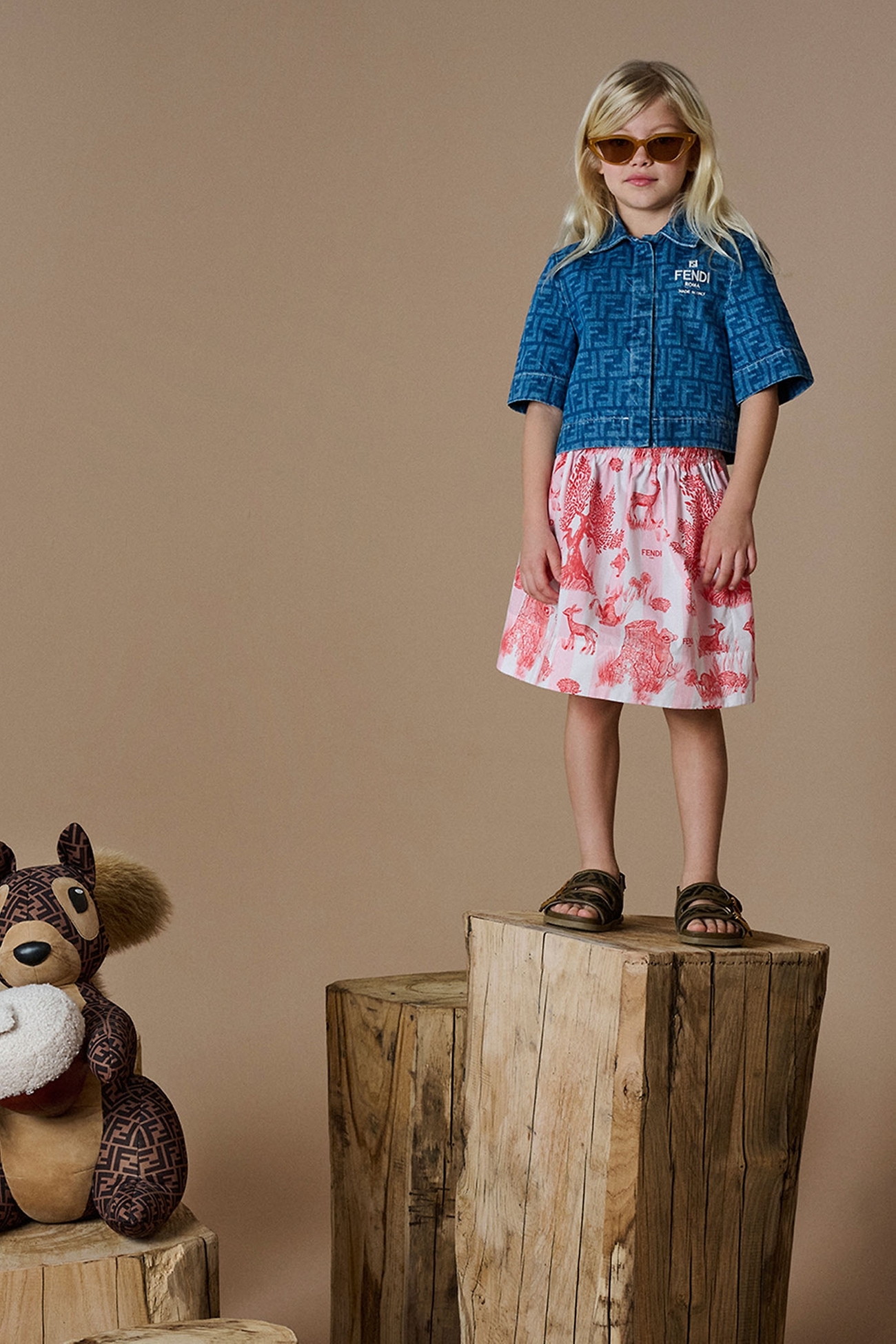 Fendi Kids Girls Scarves In Navy