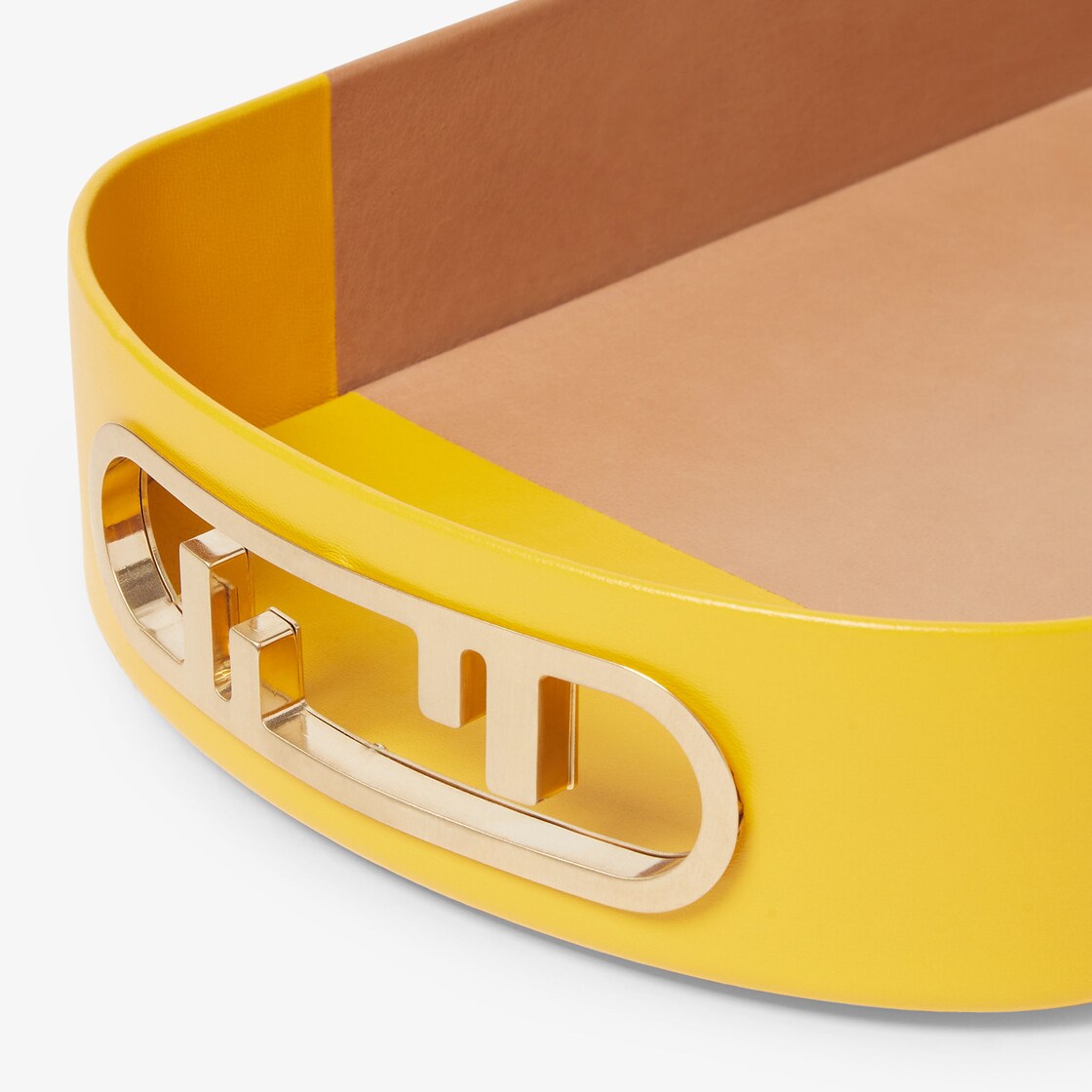 Fendi O'Lock Oval Tray - Multicolour nappa leather tray