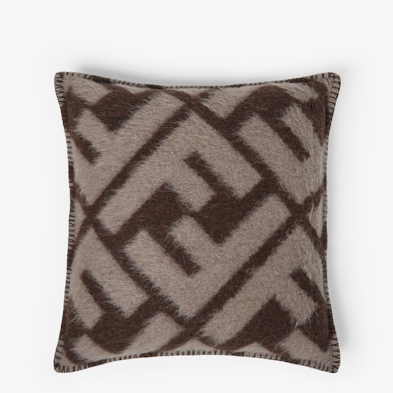 Fendi Ff Cushion In Brown