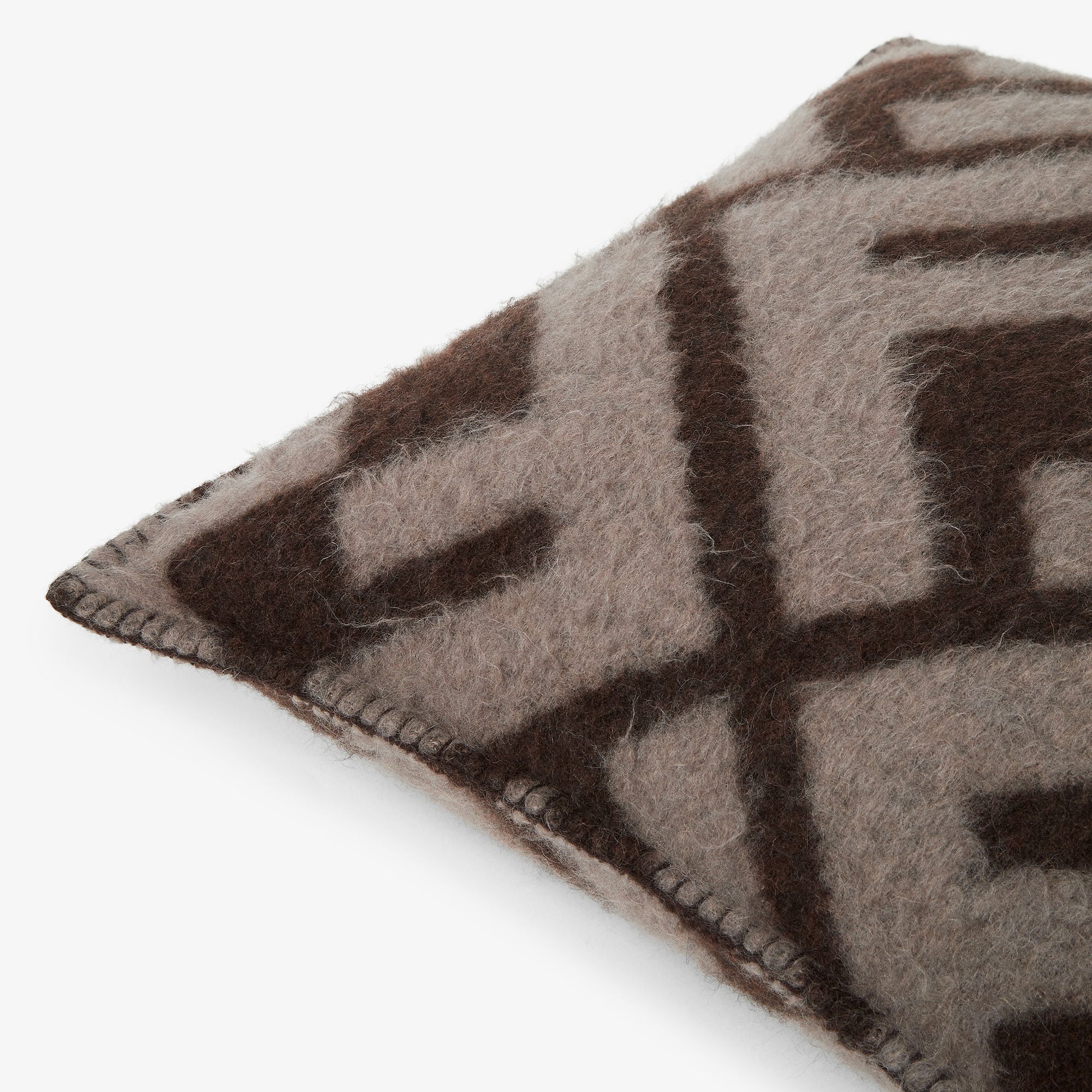 FF Cushion Wool Brown | Fendi