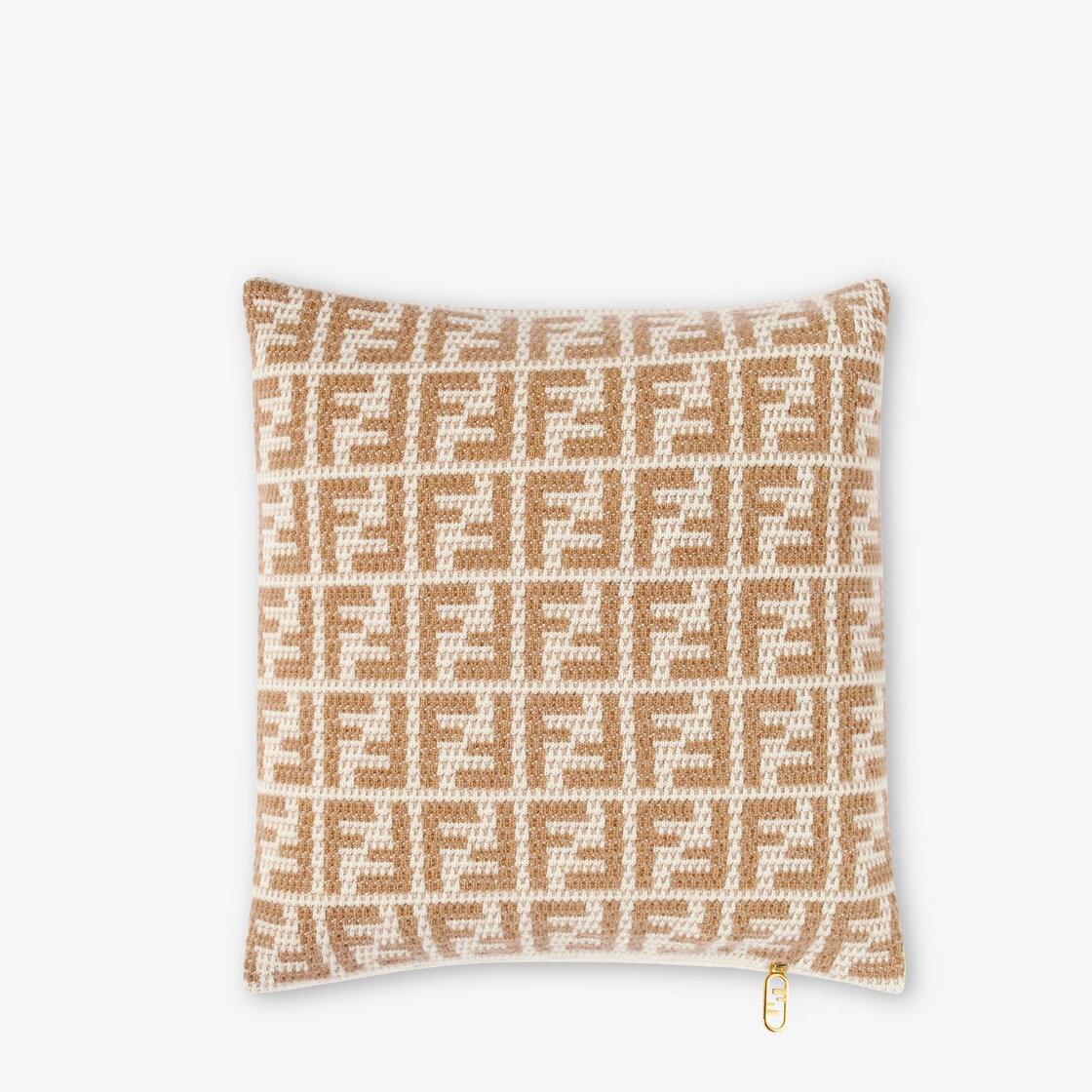 FF Cushion - Beige cashmere cushion | Fendi