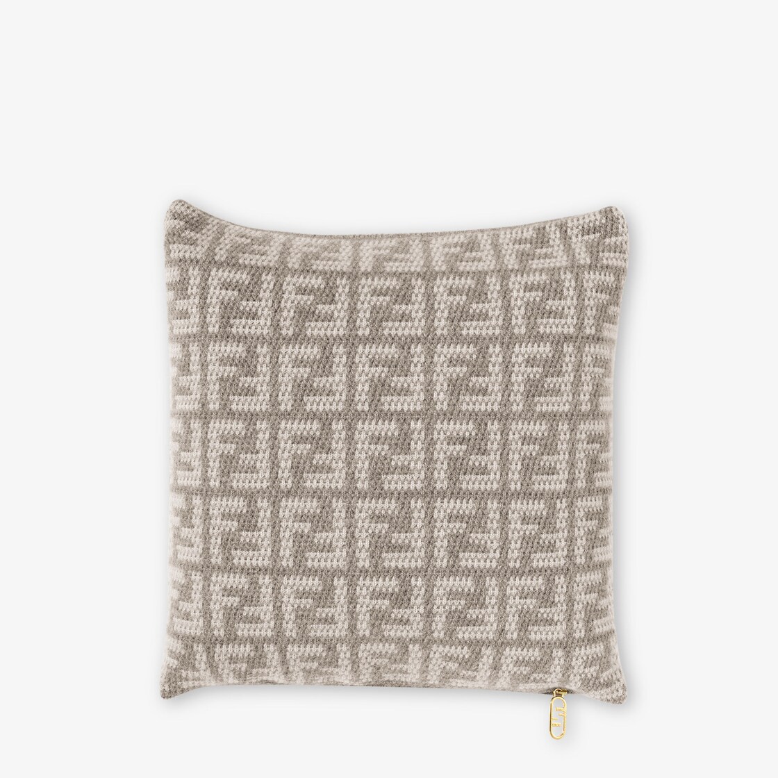 FF Cushion - Dove grey cashmere cushion | Fendi