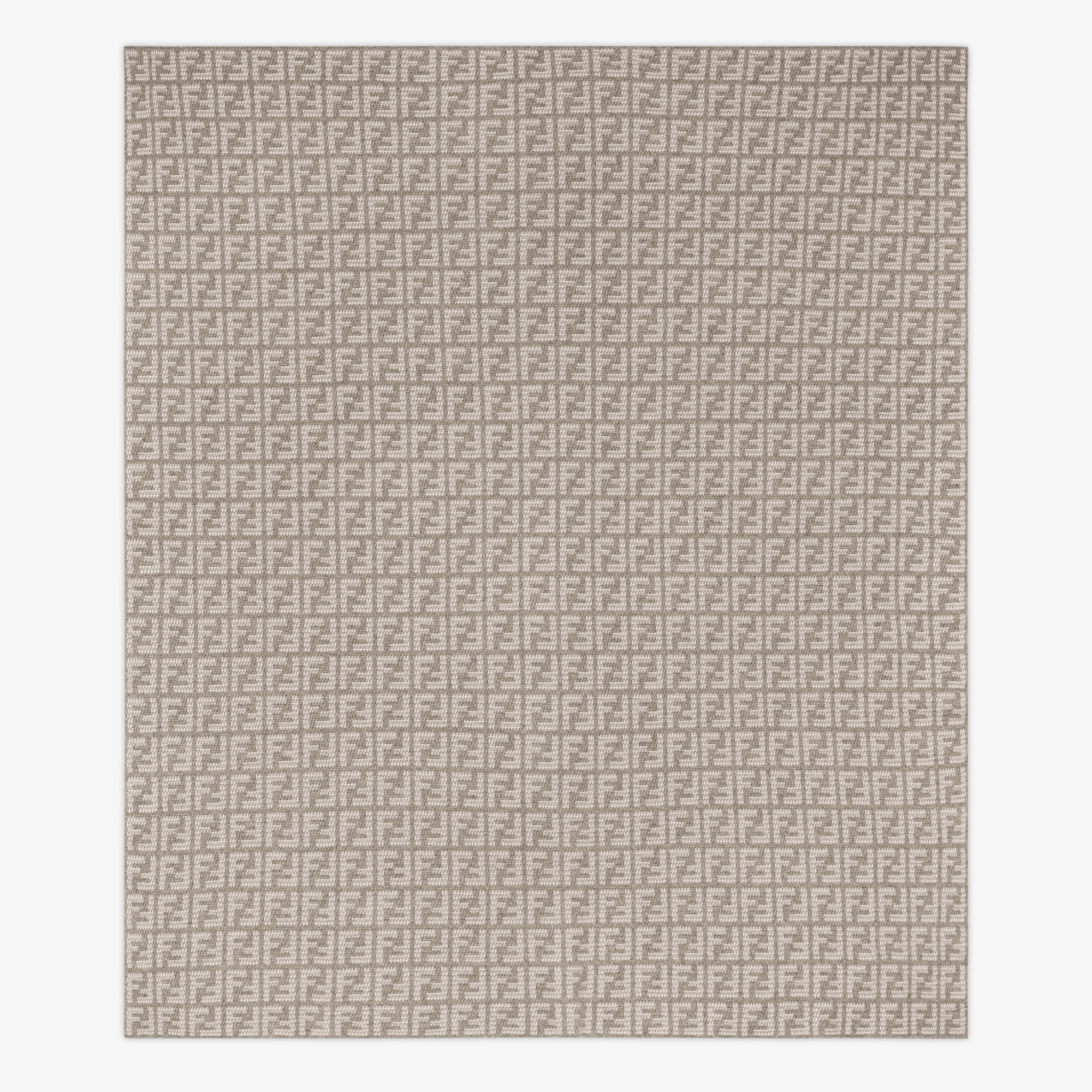FF Blanket Dove grey cashmere throw Fendi