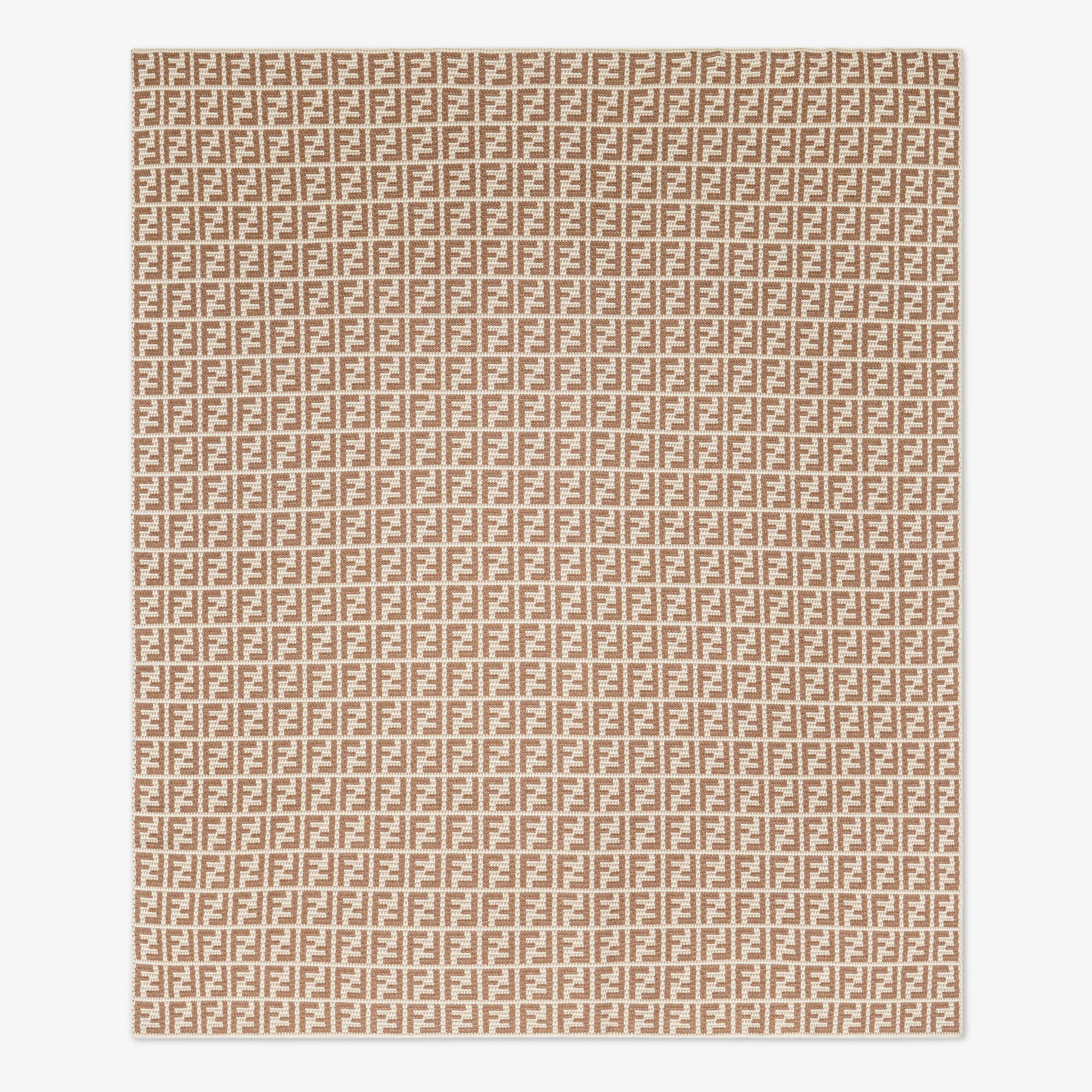 FF Blanket Beige cashmere throw Fendi