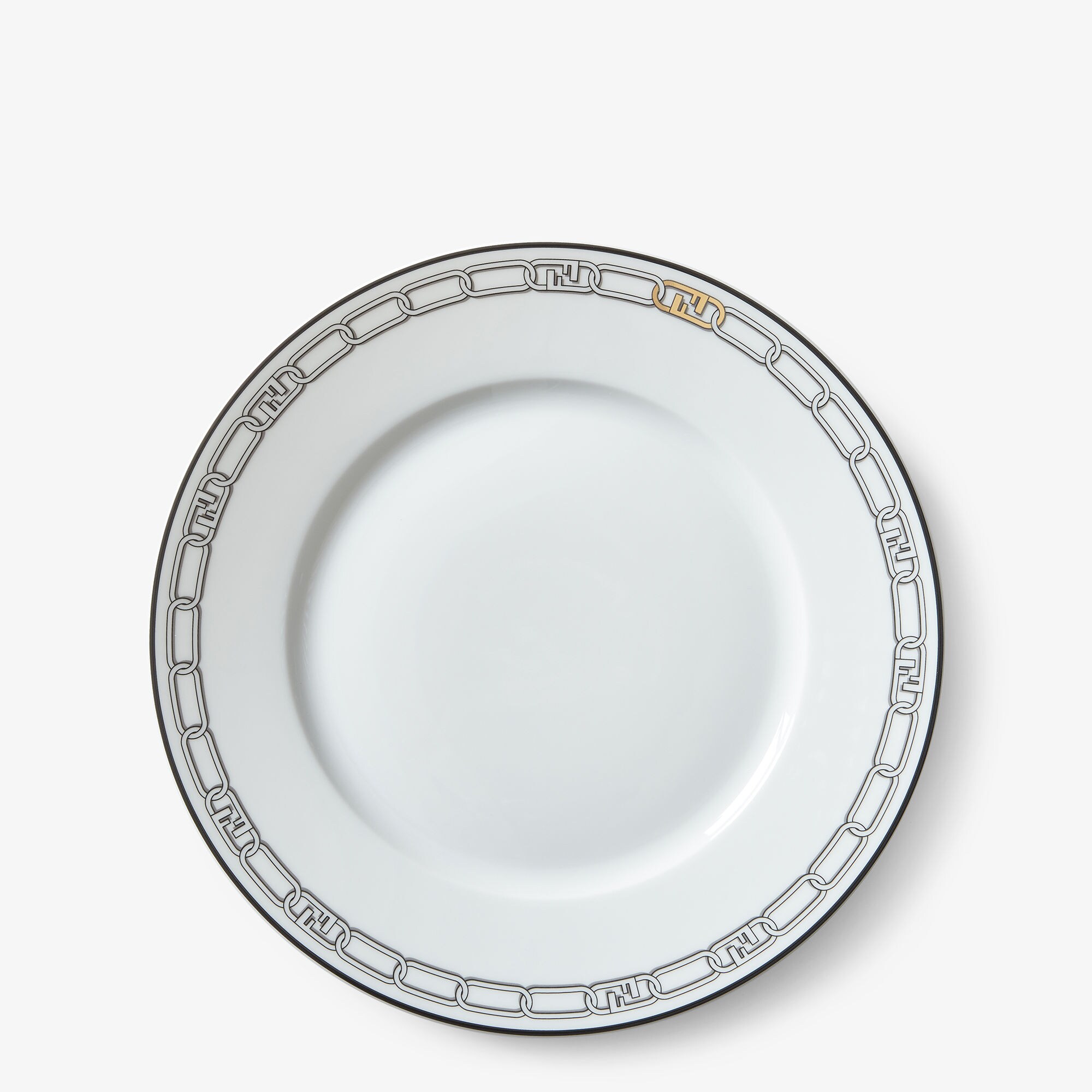 Set of Two Fendi O'Lock Plates - White | FENDI US