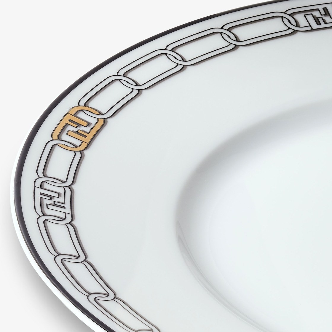 Set of Two Fendi O’Lock Plates White - Image 4/4