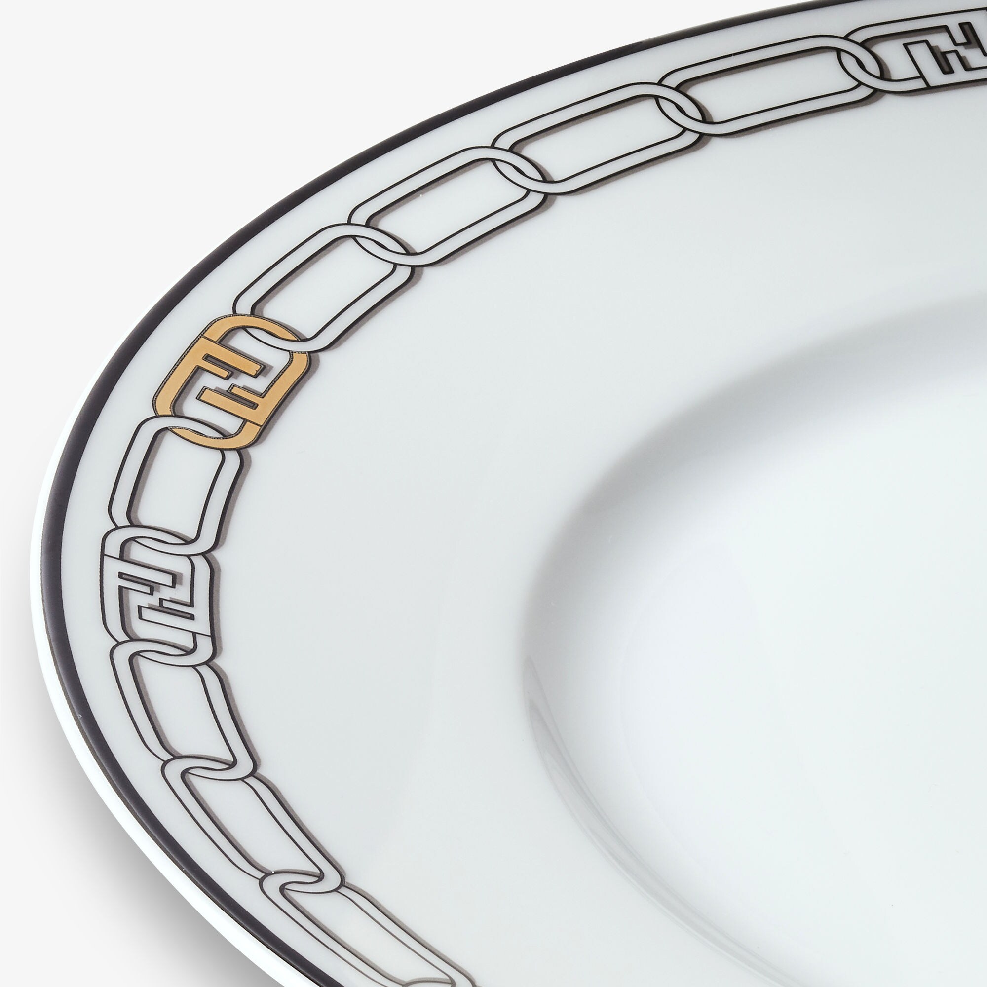 Set of Two Fendi O'Lock Plates - White | FENDI US
