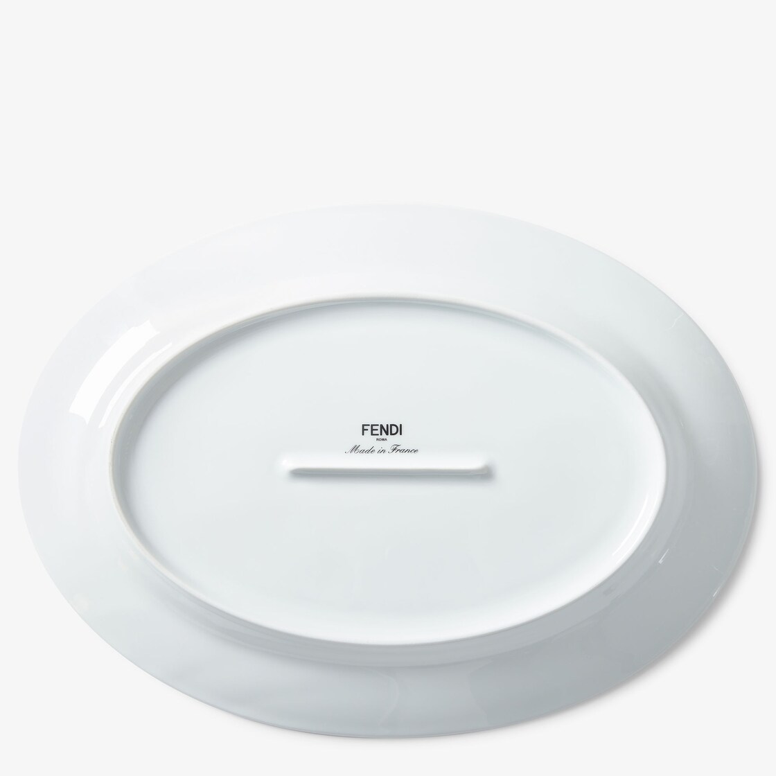 Fendi O Lock Serving Plate White porcelain oval serving plate Fendi