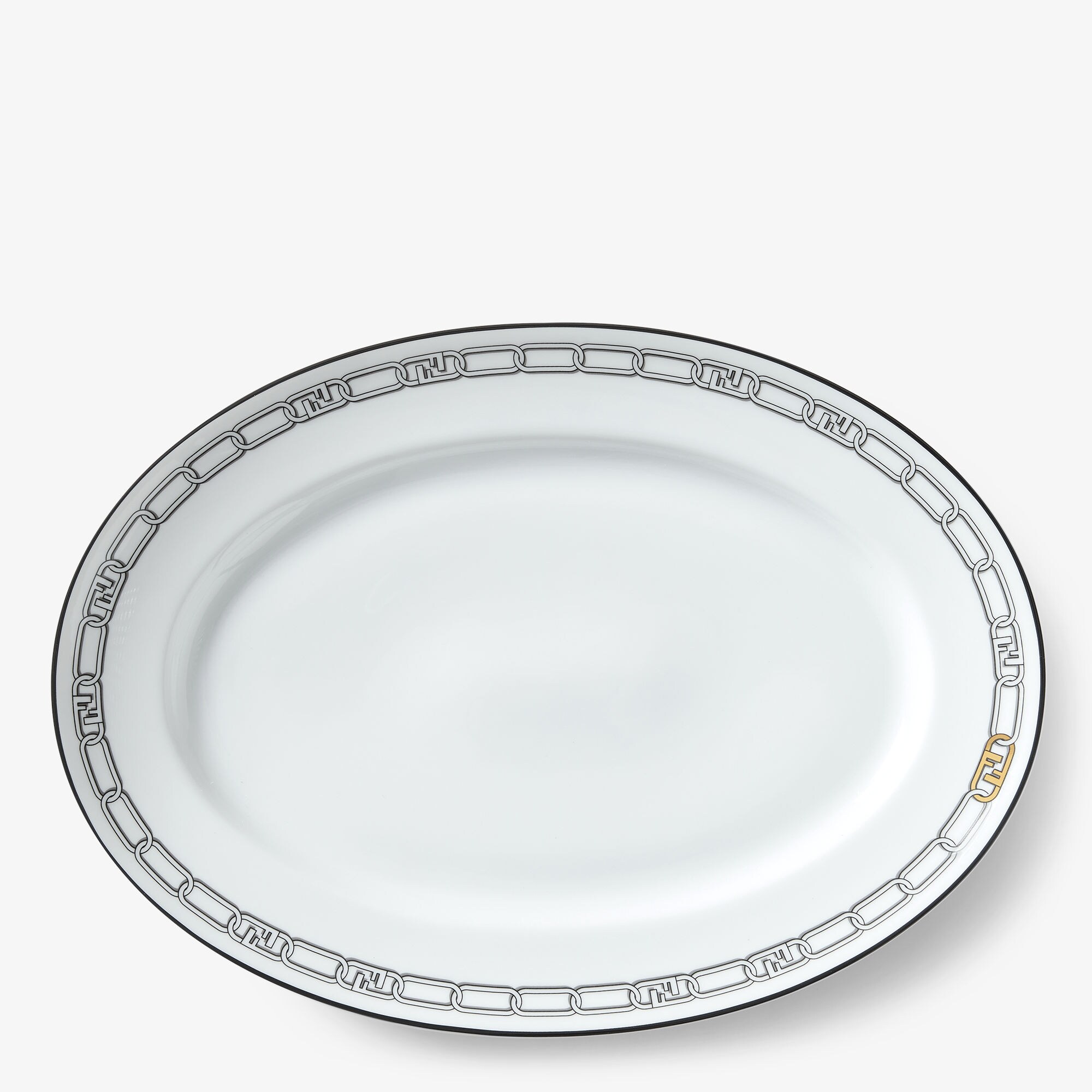 Fendi O'Lock Serving Plate White | Fendi