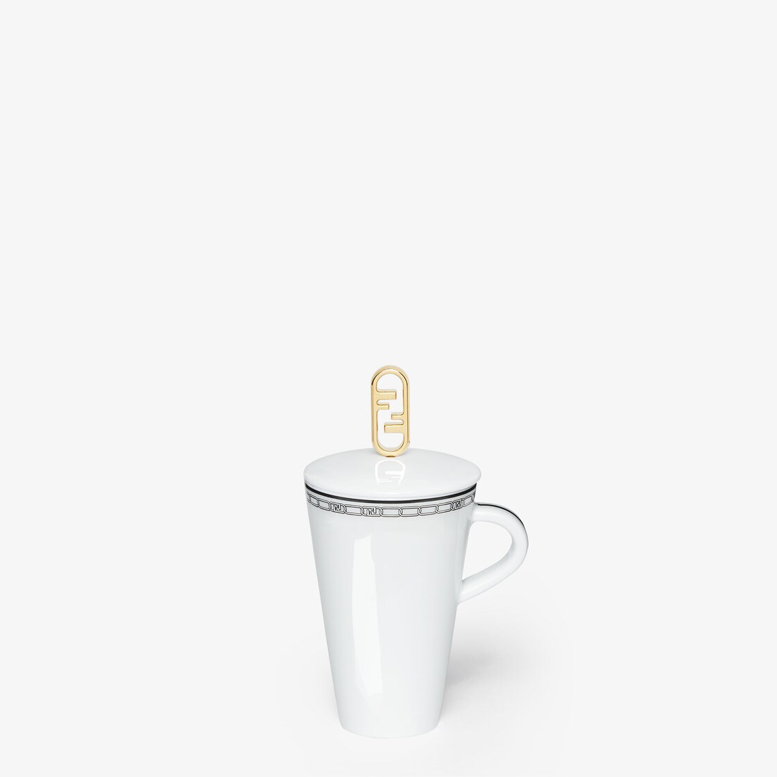 Fendi O Lock Coffee Cup White porcelain coffee cup Fendi