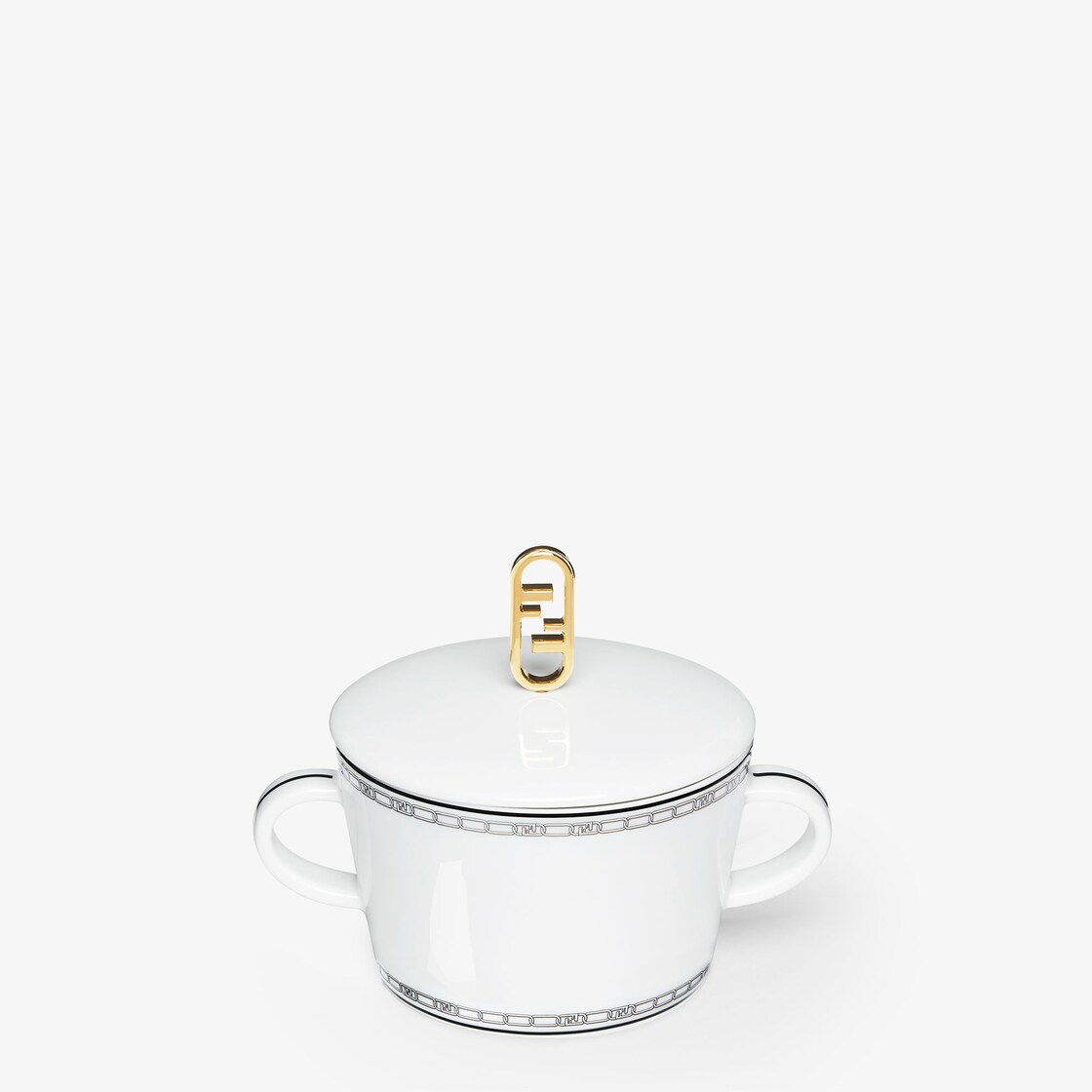 Fendi O’Lock Sugar Bowl White - Image 2/3