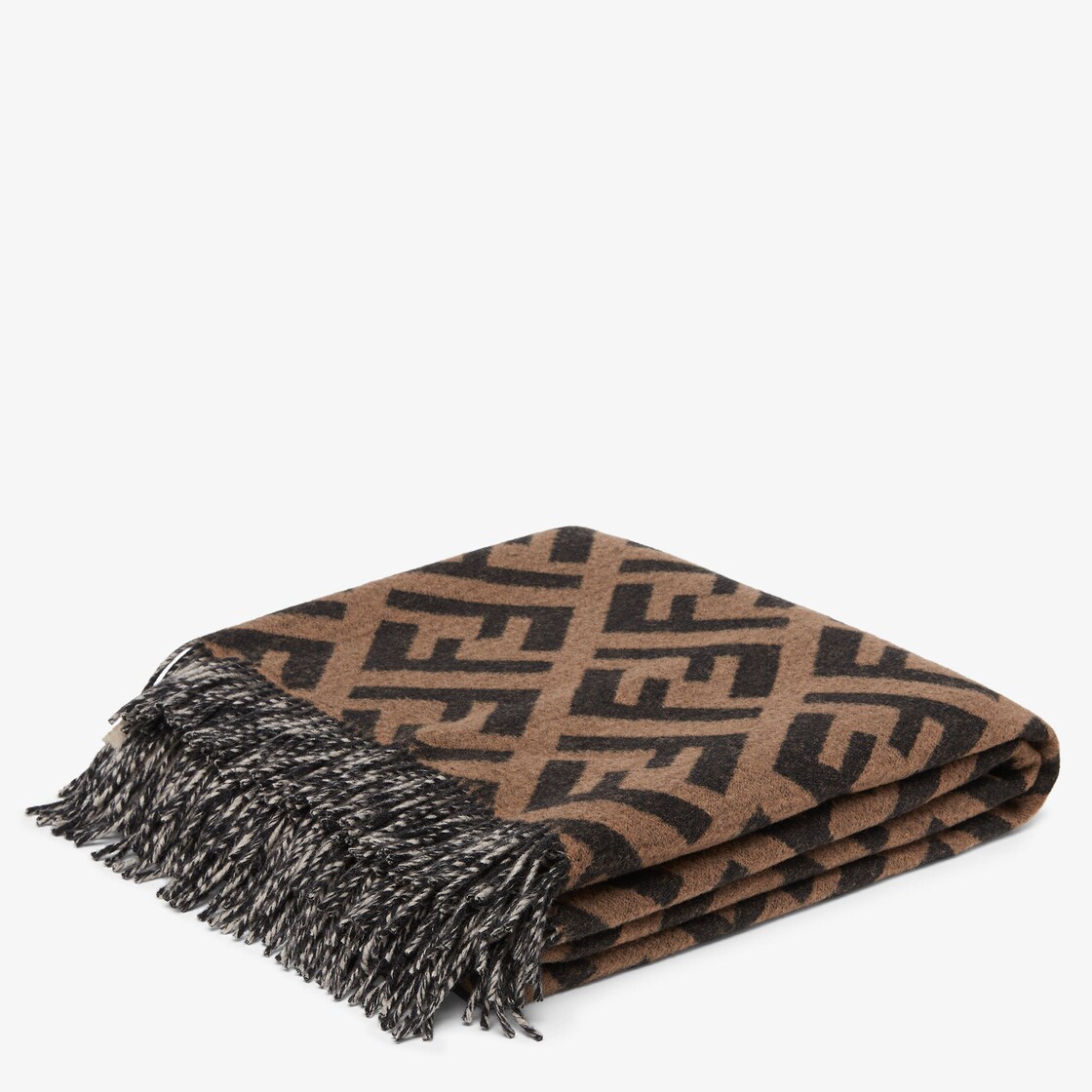 FF Reversible BlanketBlack and brown cashmere throw