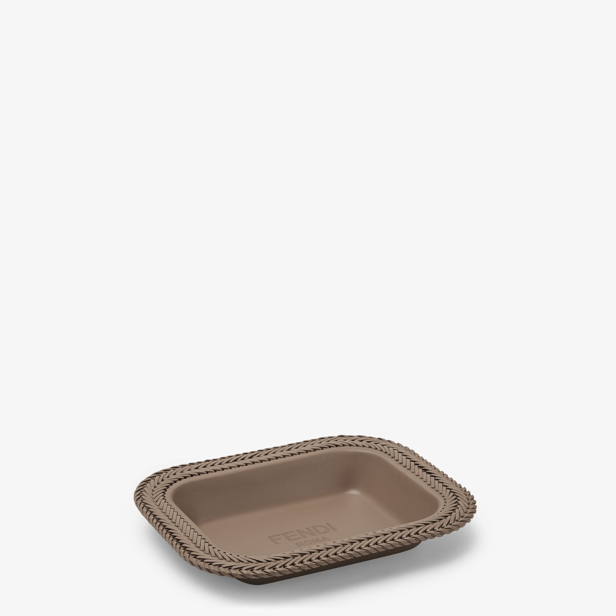Medium Fendi Roma Valet Tray Leather Gray | Fendi