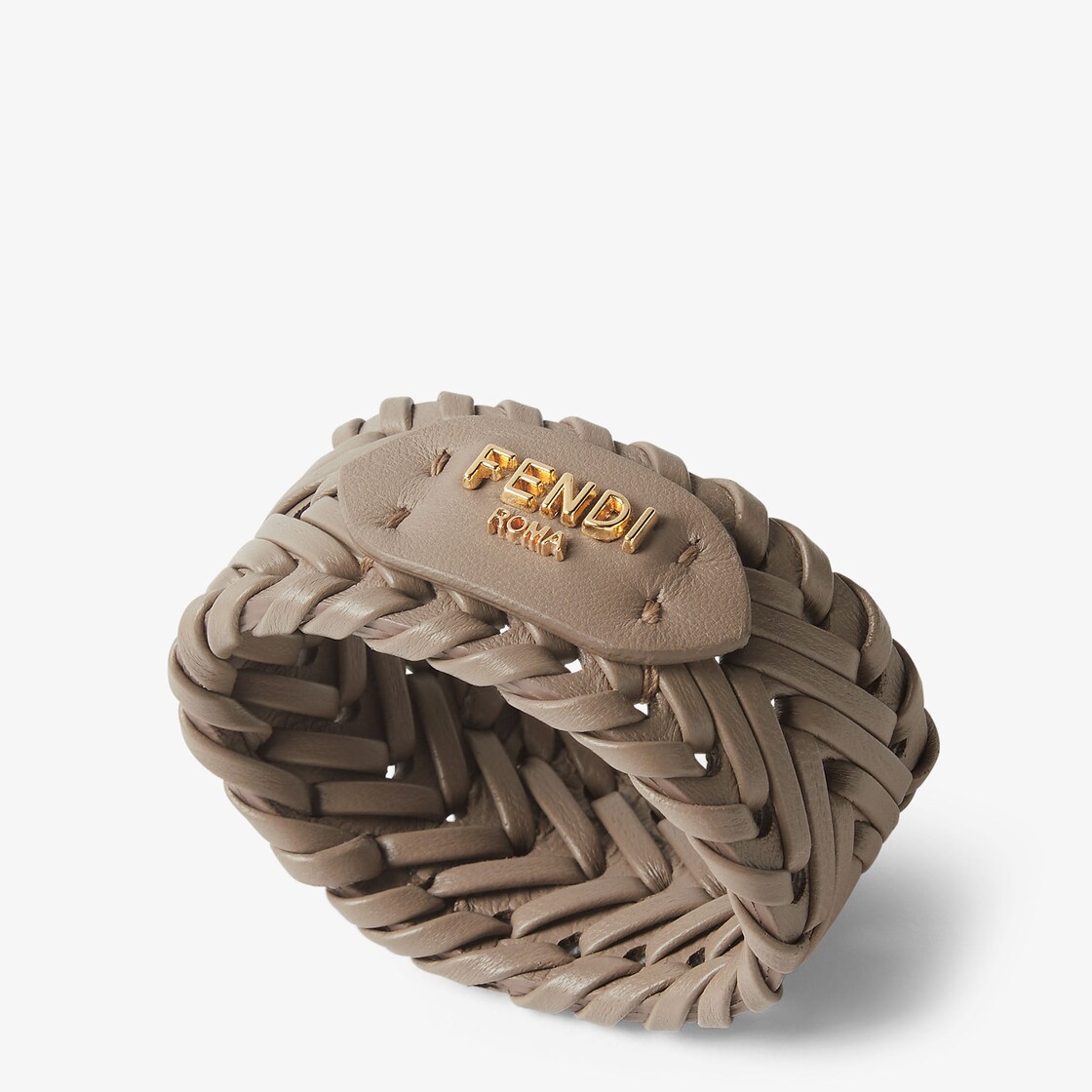 Fendi Roma Napkin Ring Leather Grey - Image 2/2