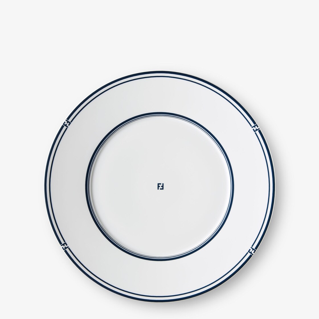 Set of Two FF Dinner Plates Porcelain Multicolour - Image 1/4