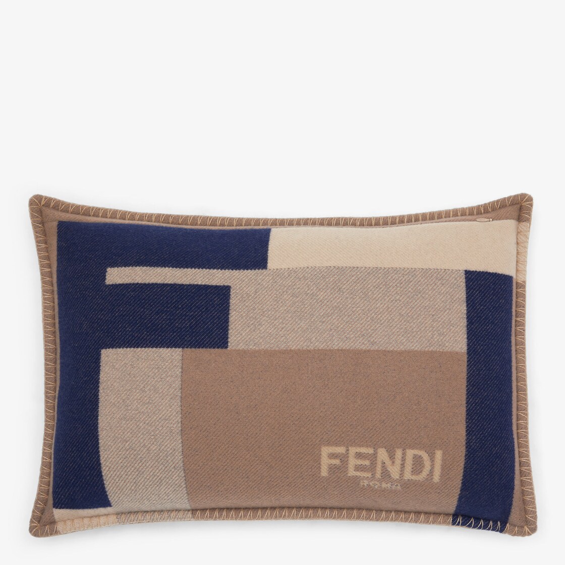 Rectangular FF cushion Wool Beige - Image 2/3