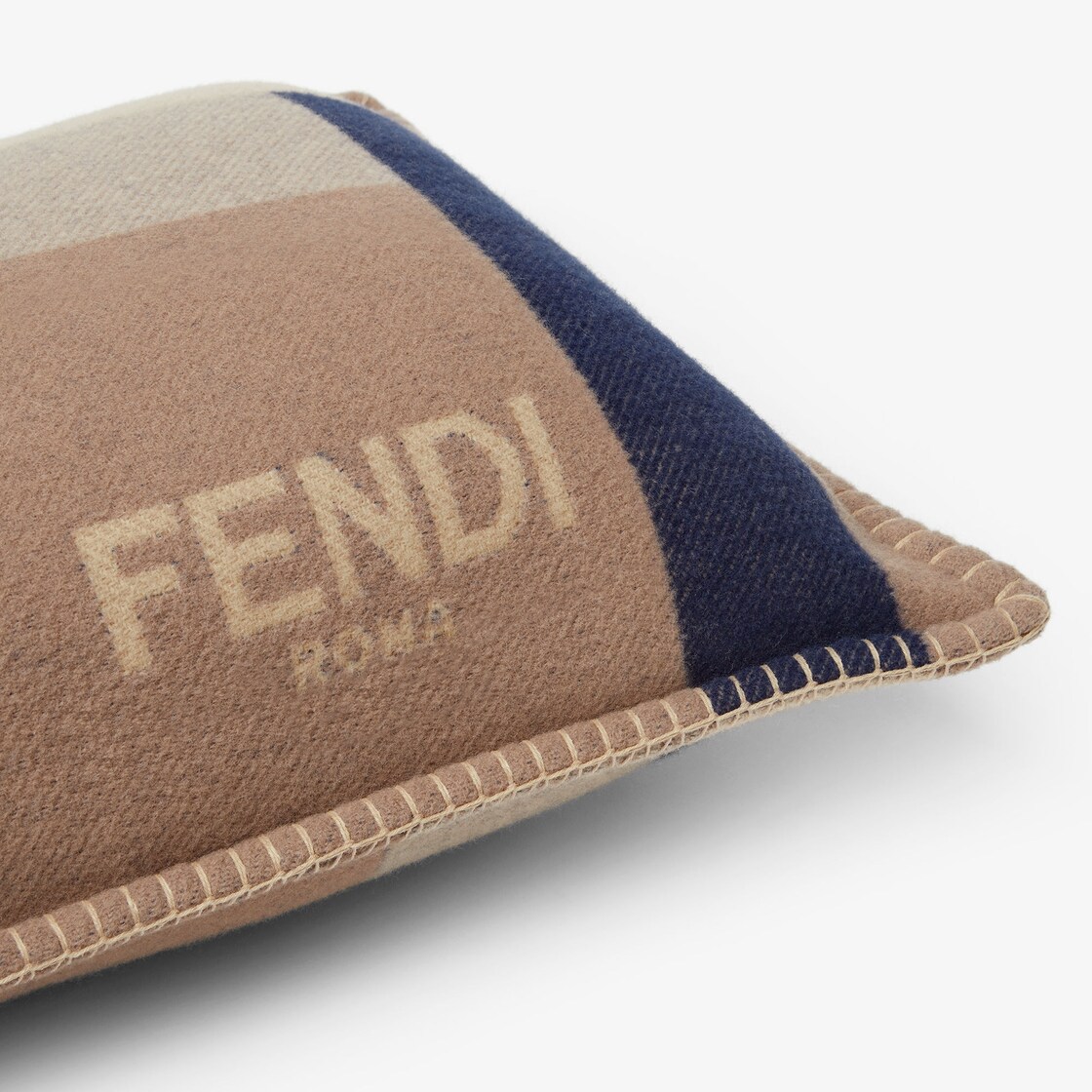 Rectangular FF cushion Wool Beige - Image 3/3