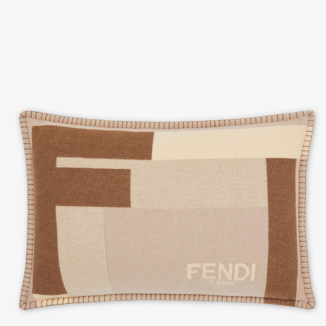 Rectangular FF cushion Wool Beige - Image 1/3