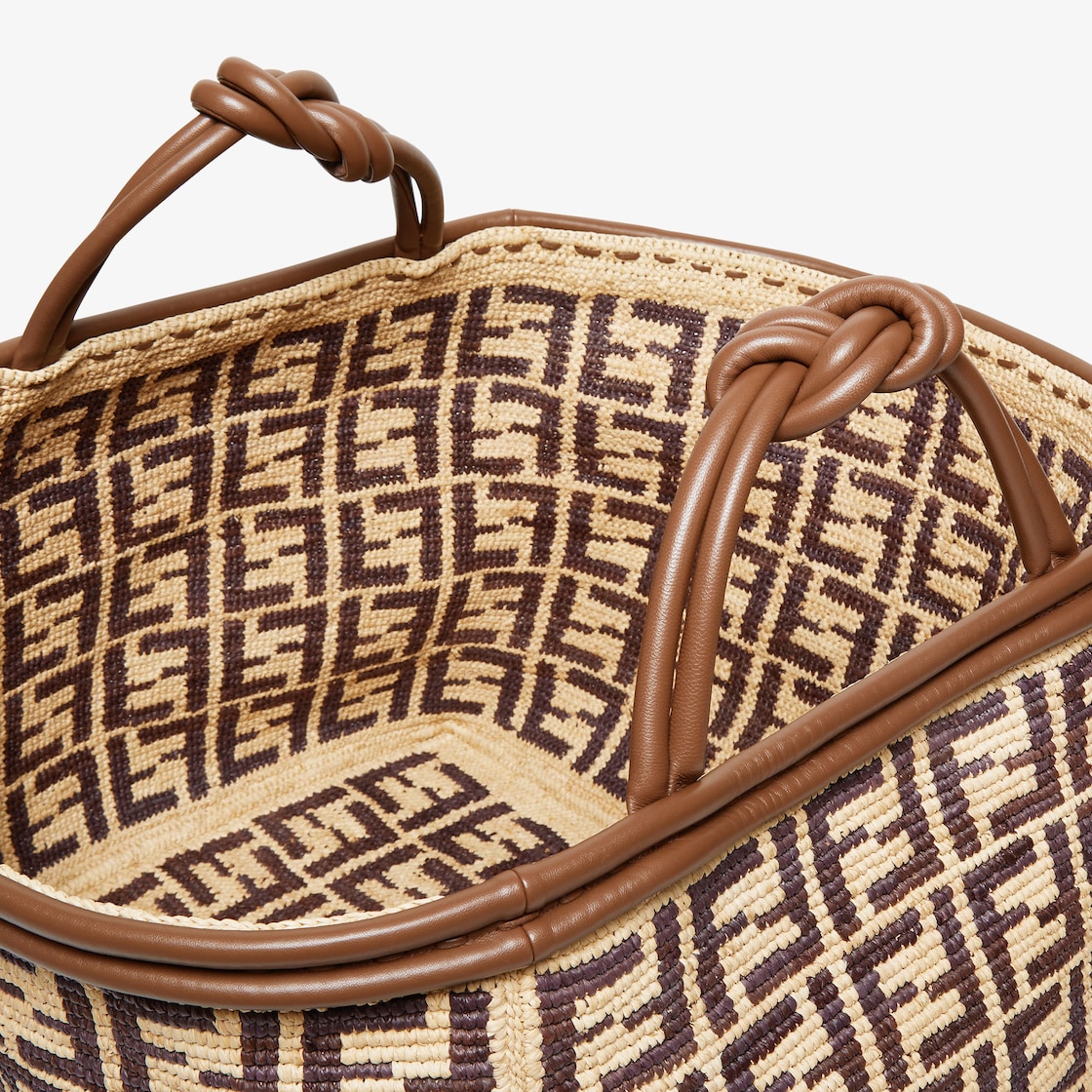 FF Rectangular Basket Raffia Brown - Image 3/3