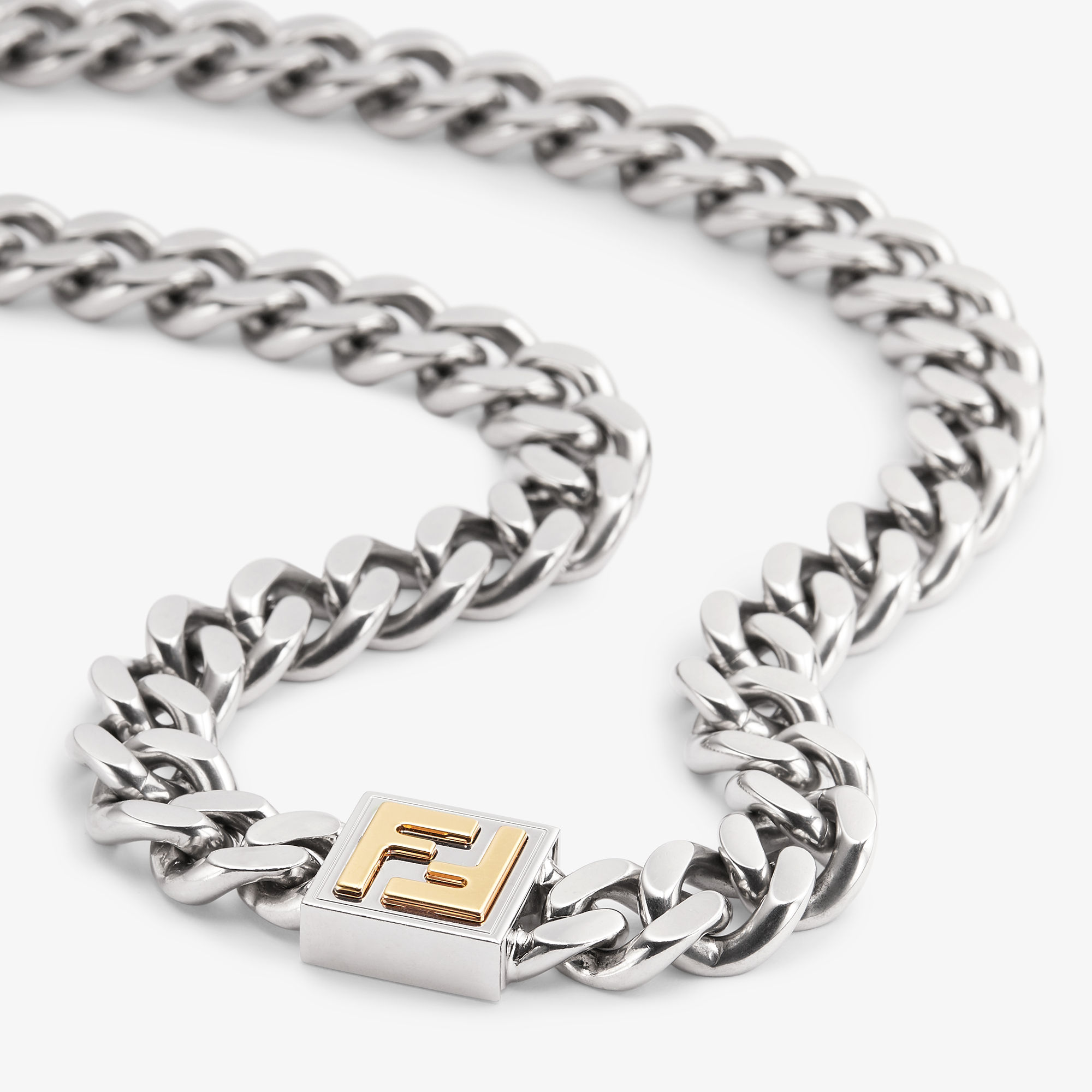 FF Necklace Silver and gold finish Silver and gold | Fendi