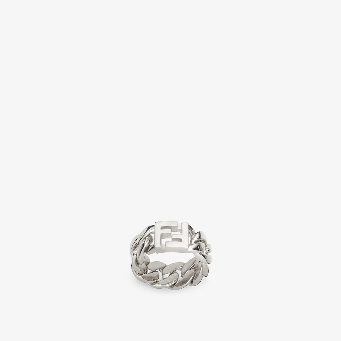 FF Ring - Silver-coloured ring | Fendi