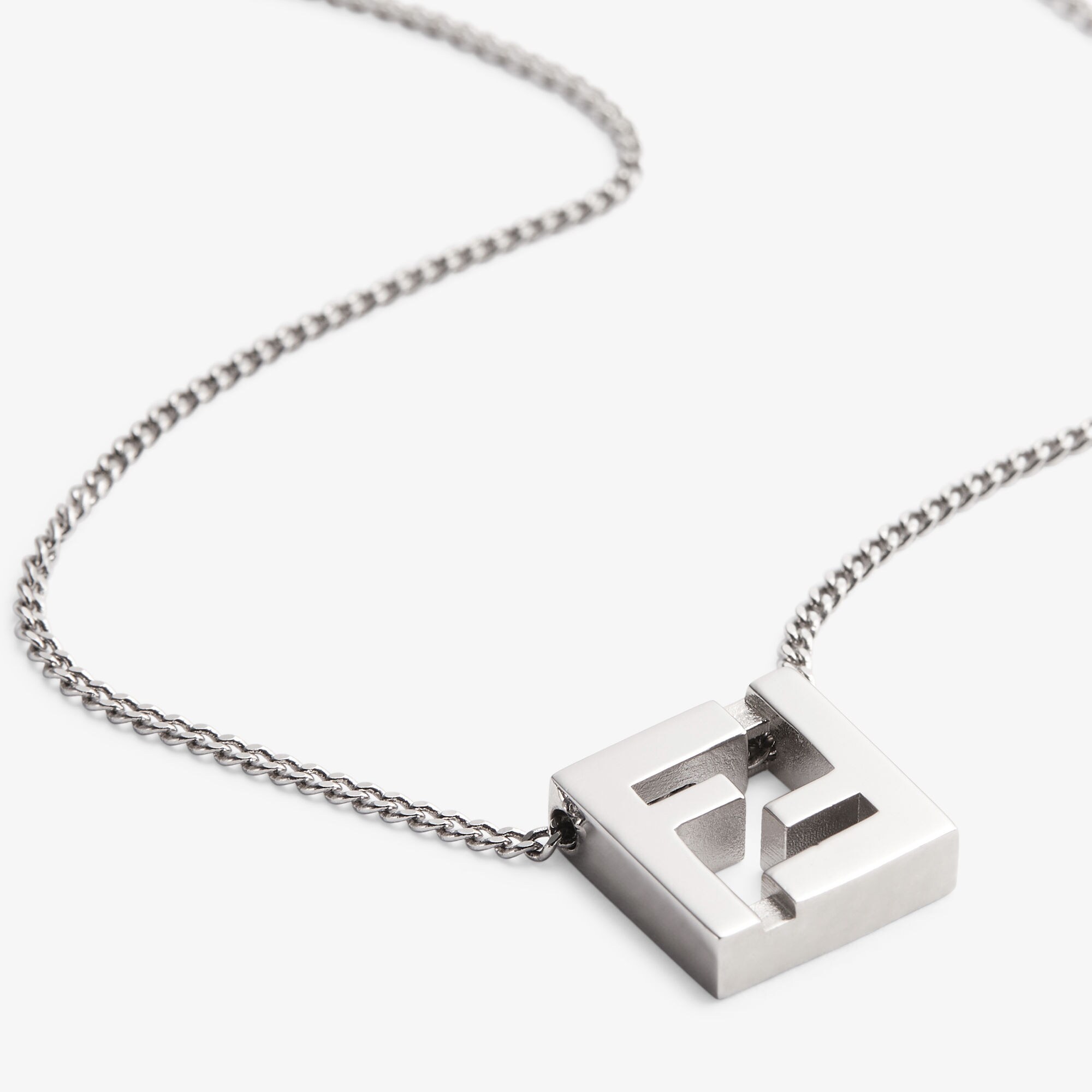 FF necklace Silver coloured necklace Fendi