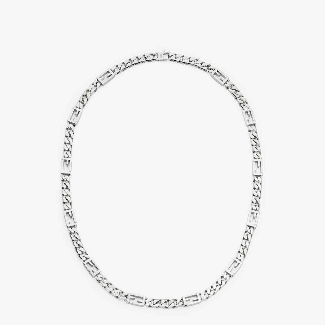 Silver fendi store necklace