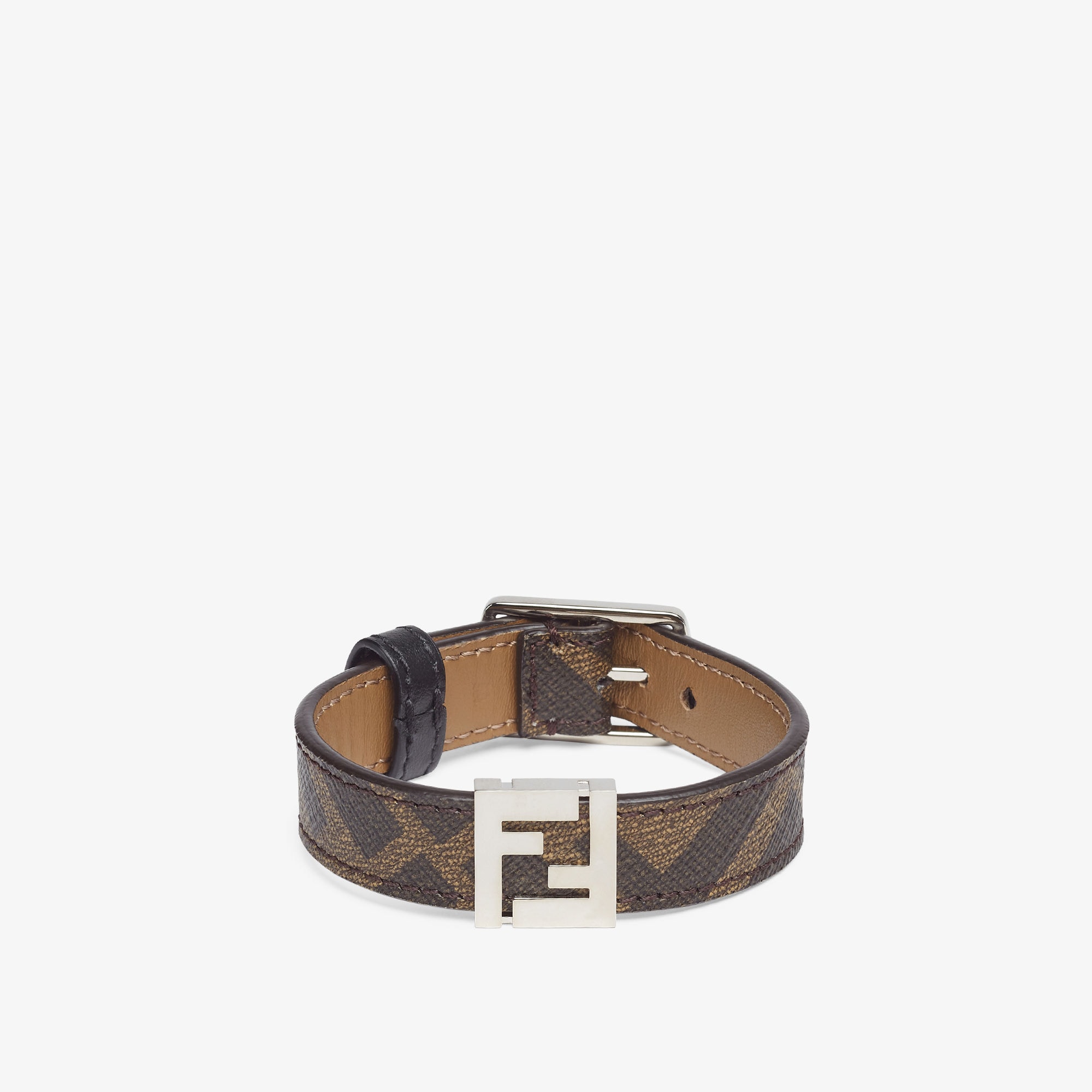 FFブレスレット レザー ブラウン | Fendi FFブレスレット レザー ブラウン | Fendi