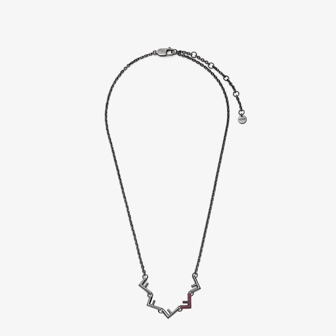 Fendi Five Necklace Ruthenium finish Black - Image 1/3