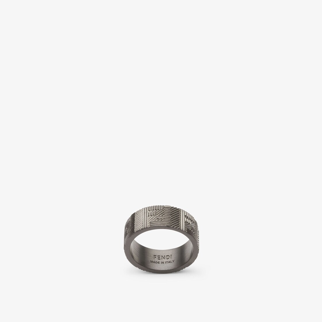 Bague Fendi Shadow Bague en metal ruthenium Fendi