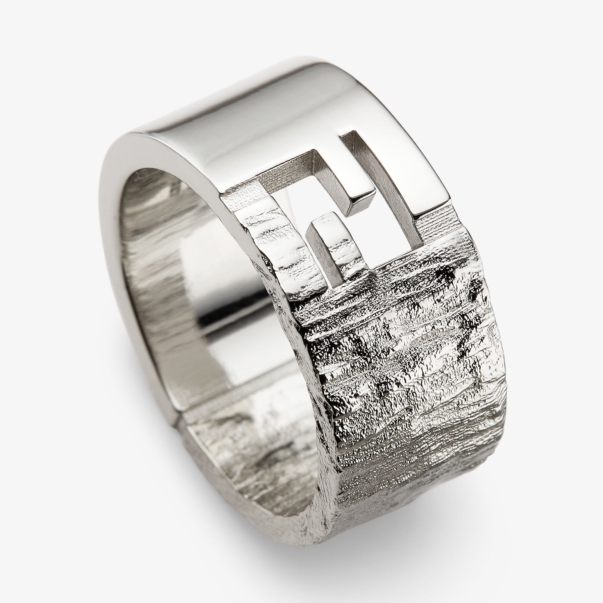 Bague fendi homme fashion argent