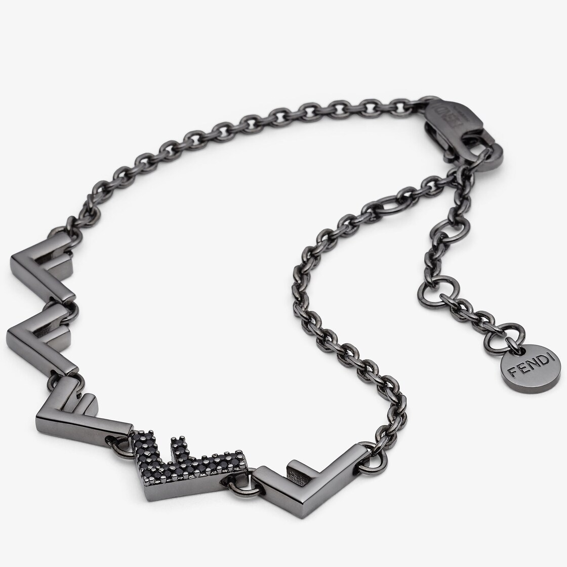 Fendi Five Bracelet Ruthenium finish Black - Image 3/4