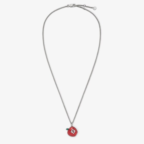 Fendi Apple Necklace In Metallic