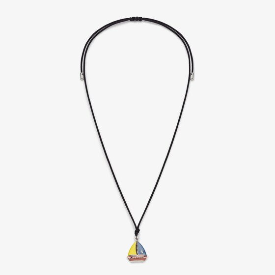 Fendi Sailboat Necklace In Black