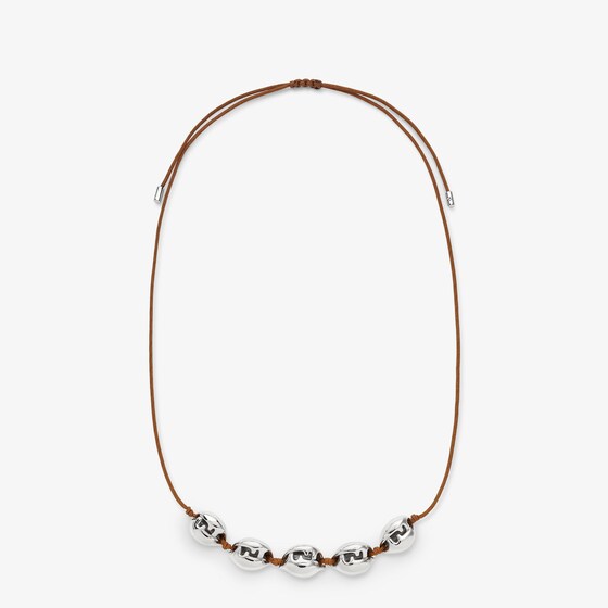Fendi Shell Ff Necklace In Metallic