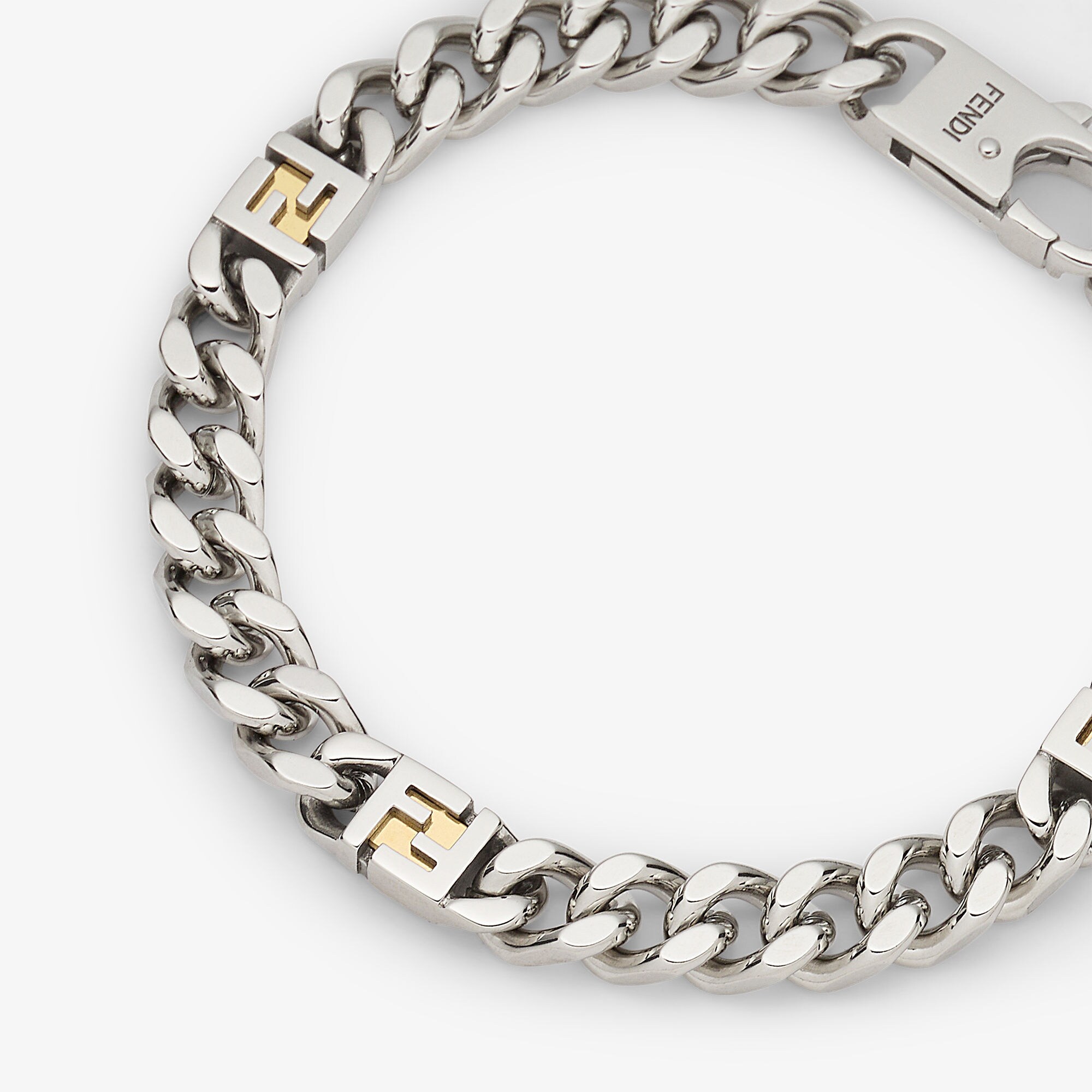 FENDI シルバー ゴールド チェーンブレスレット FENDI（フェンディ） ブレスレット バングル チェーンブレスレット