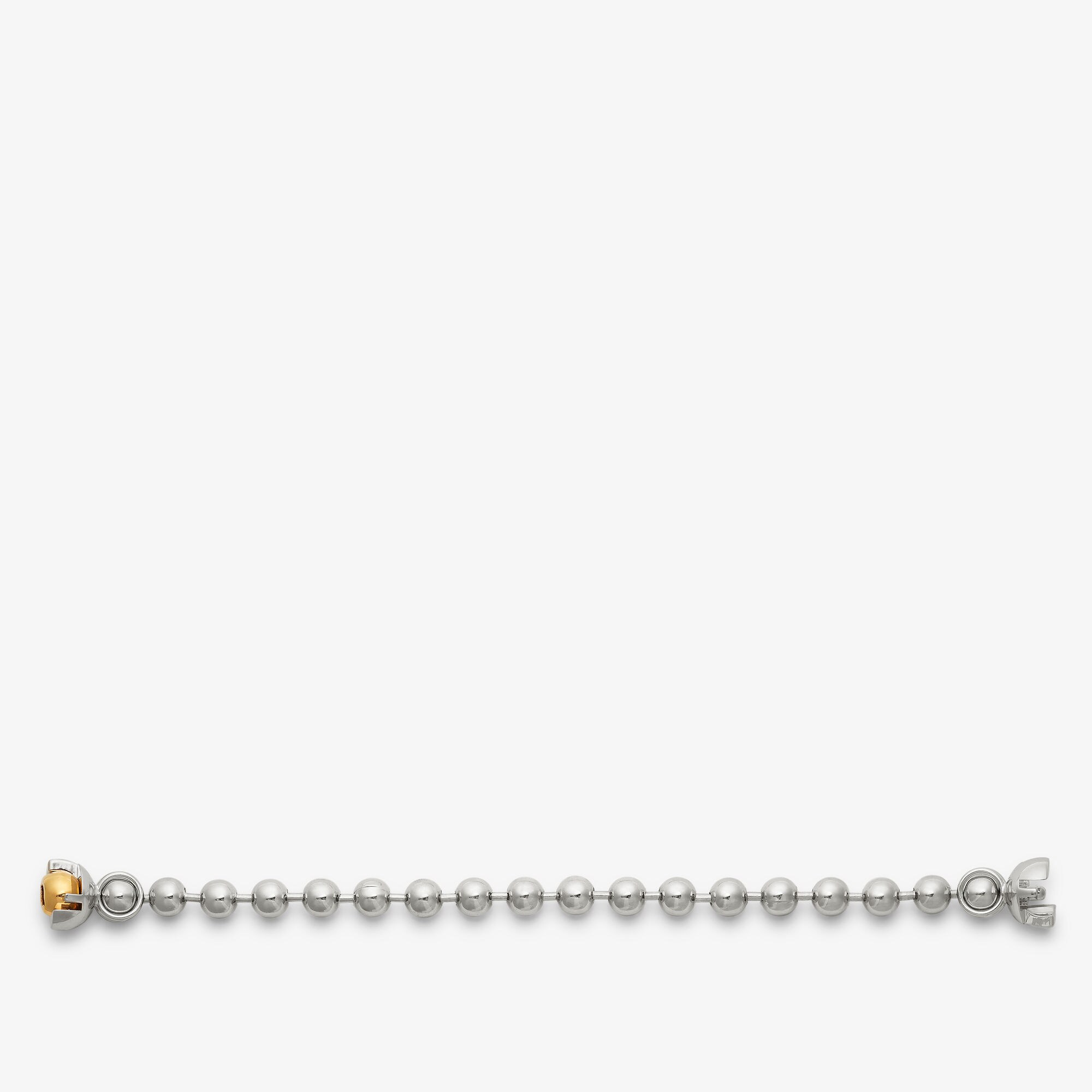 希少 FENDI フェンディ ブロッサム ブレスレット プレート 花 メタル FENDI】FFロゴ☆チェーンブレスレット☆パラジウム＆ゴールド
