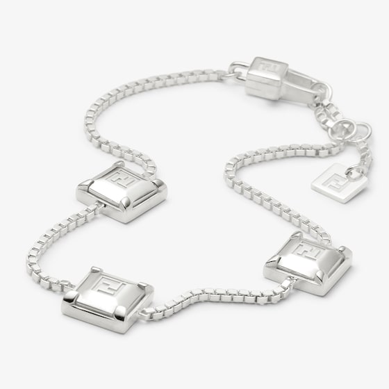 Fendi Slim bracelet with box chain link, made of sterling 925 | Thumbnail 3