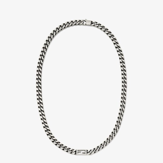 Fendi Tube necklace, with curb-chain links and the iconic