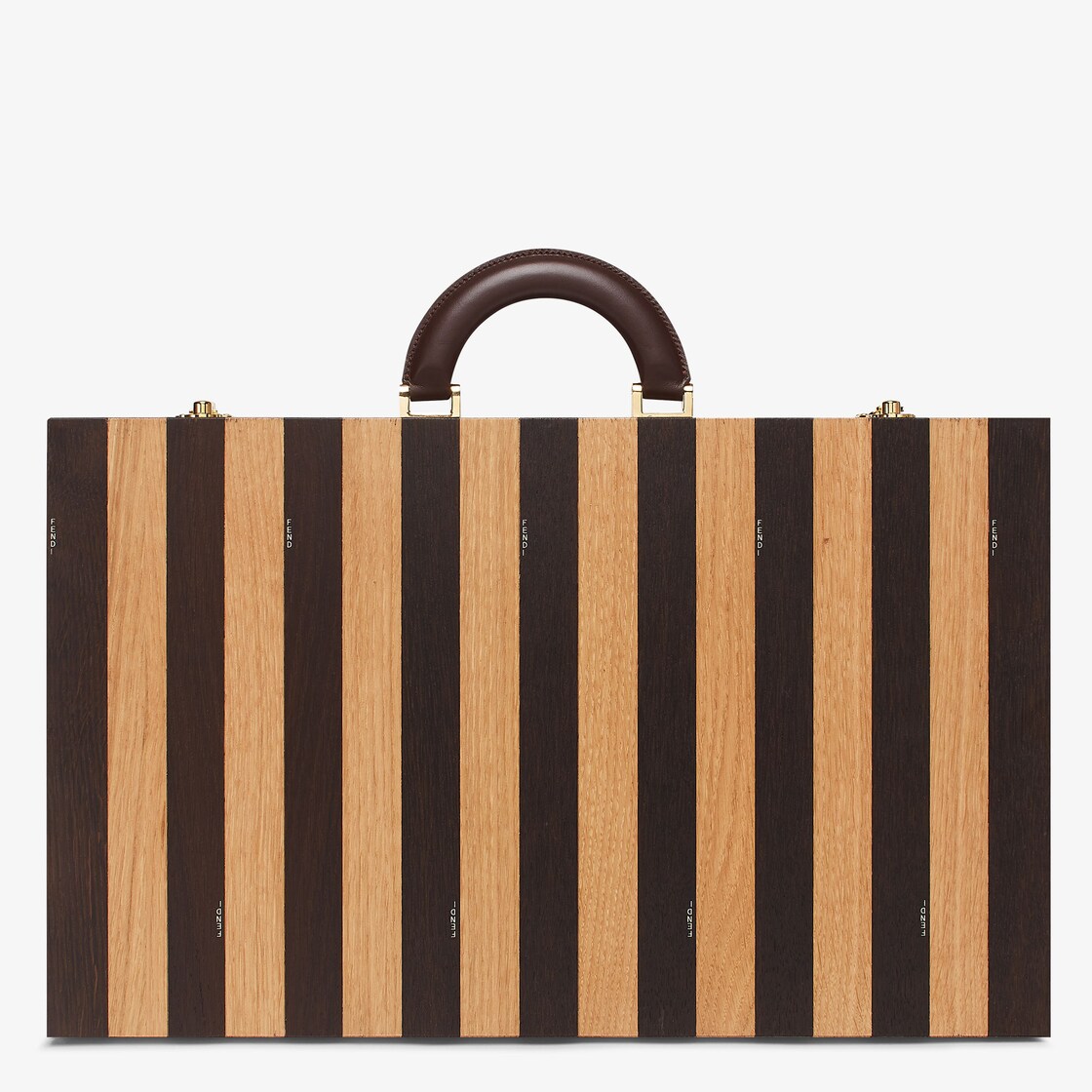 FENDI Vintage Black and Brown and Tan Pequin Striped