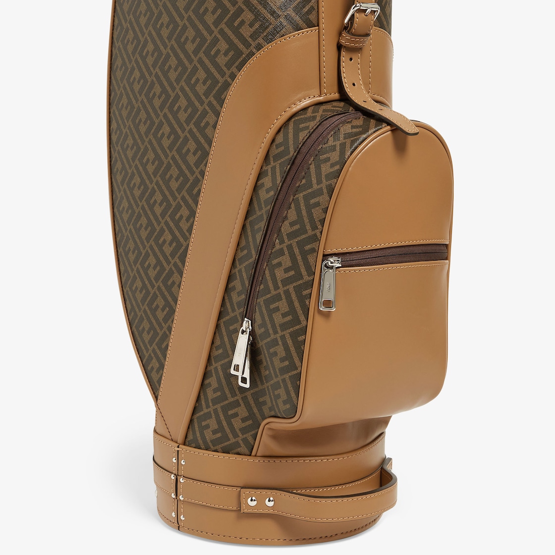 Fendi Diagonal Golf Bag Fabric Brown