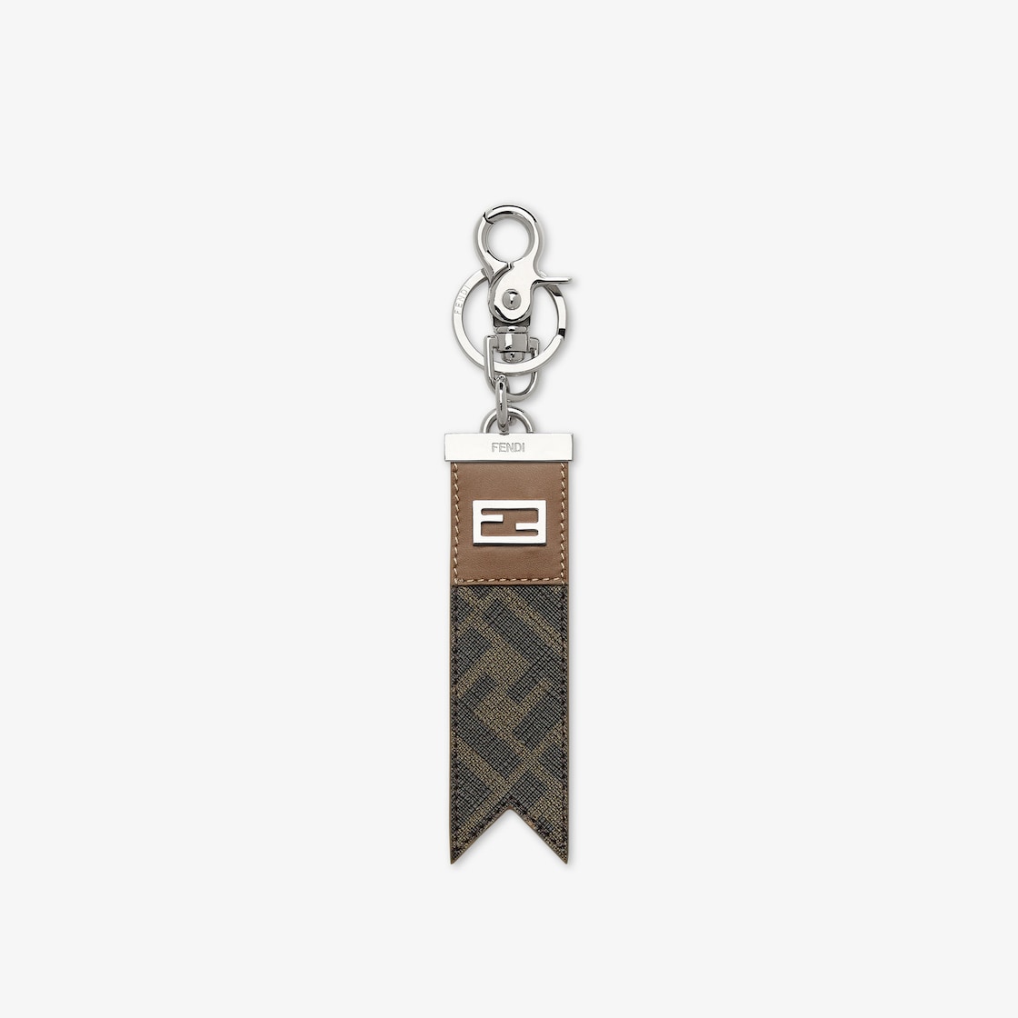 Key Ring - Brown fabric key case | Fendi