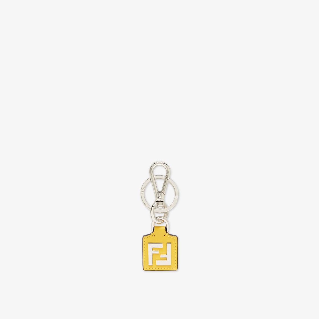 FF Squared Key Ring Leather Yellow - Image 1/3