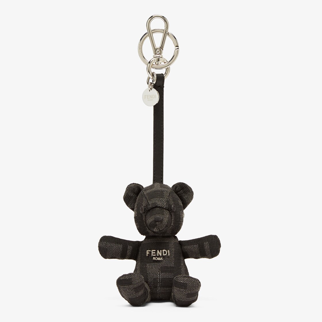 Brown FF jacquard key ring