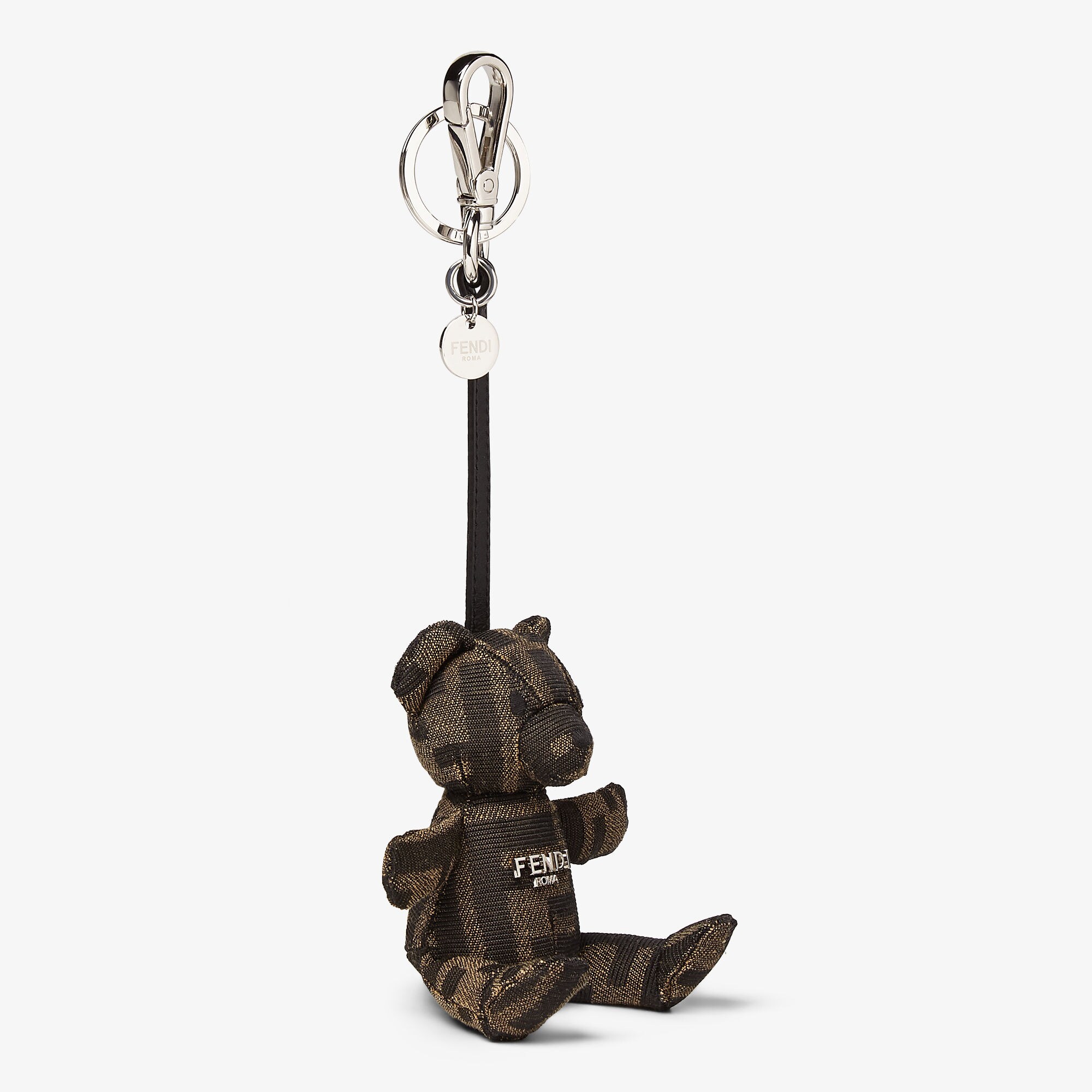 FF jacquard key ring Fabric Brown | Fendi