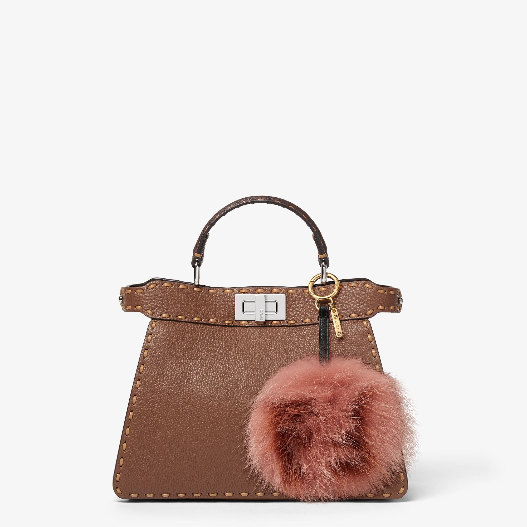 ポンポンチャーム ファー ピンク | Fendi