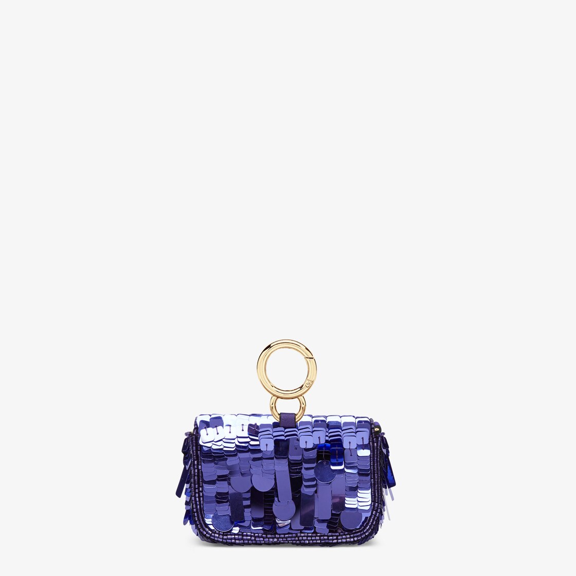 Fendi Sequin Nano Baguette Charm Light Purple in Polyester with Gold-tone -  US