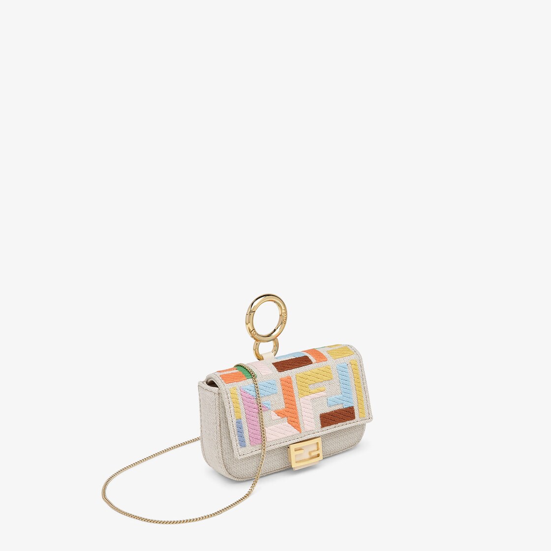 Fendi Baguette Bag In FF Motif Canvas Multicolor