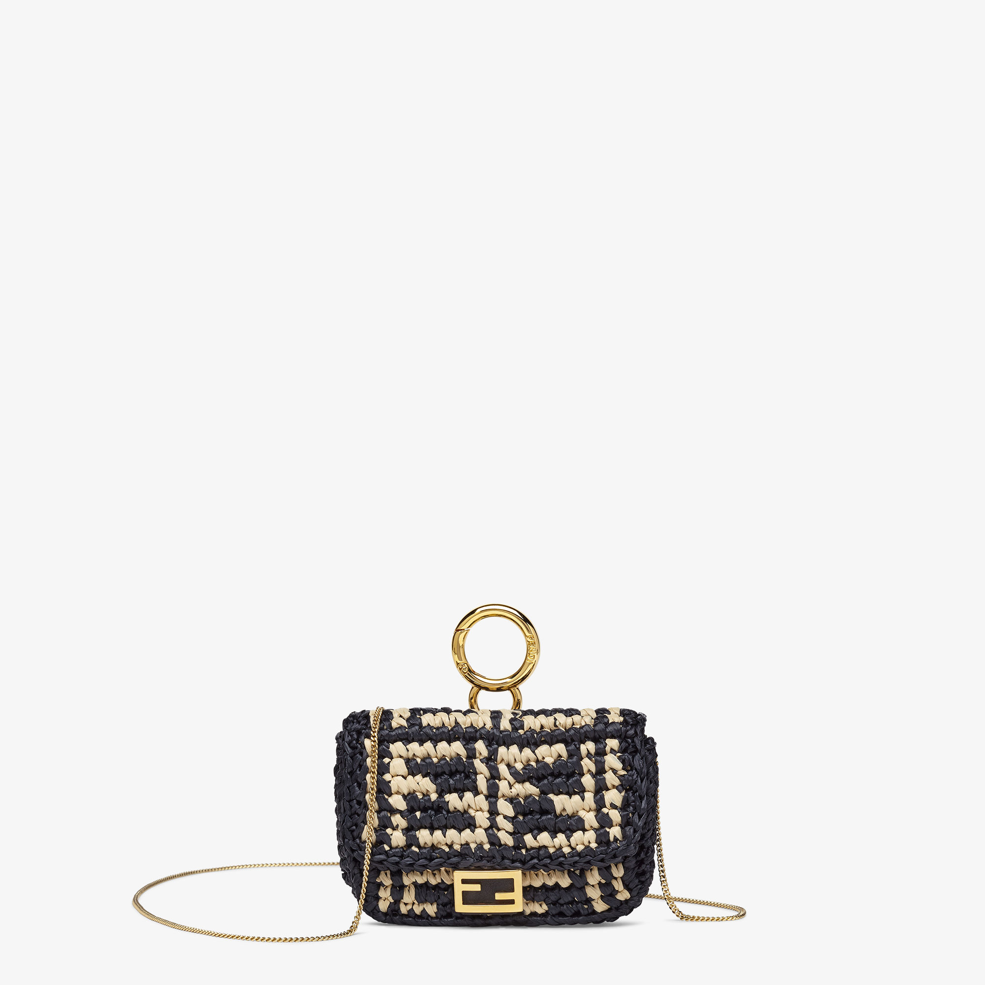 fendi raffia baguette